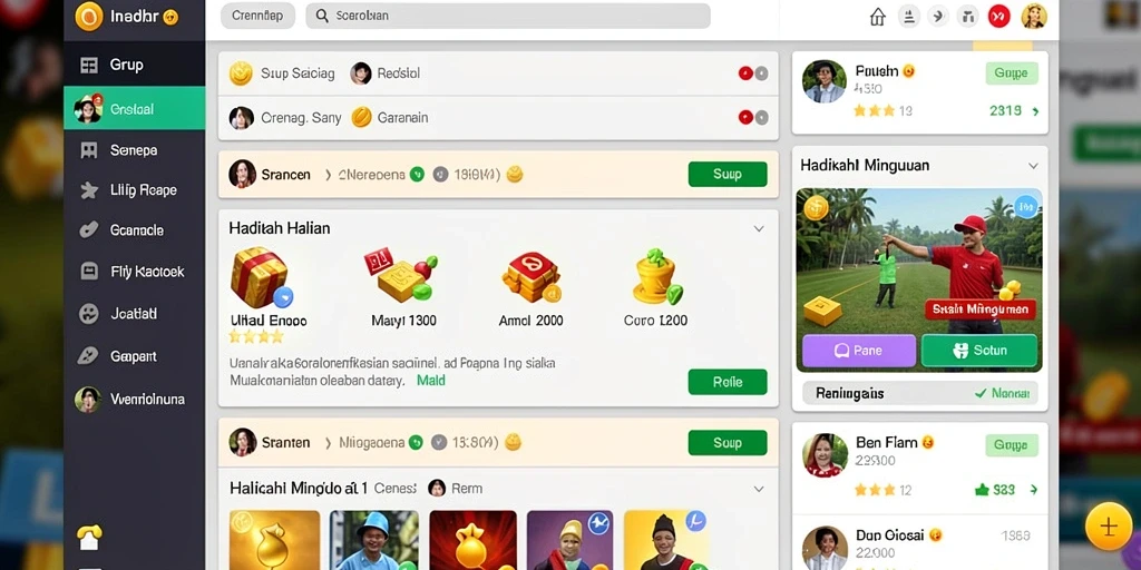 Sistem reward yang menarik dan menambah motivasi pemain.