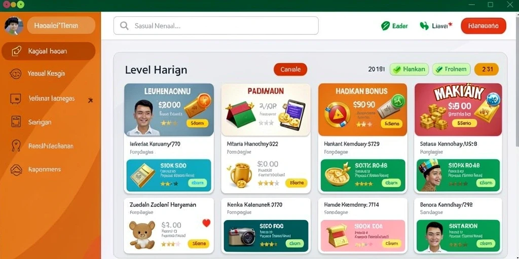 Tantangan menarik dan beragam di setiap level.